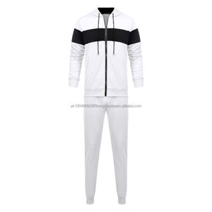 ชุดวอร์มผ้าฟลีซคอตตอน 100% สีขาว แบบสั่งทำพิเศษ เสื้อฮู้ดดี้และเสื้อสเวตเชิ้ตสำหรับผู้ชาย คุณภาพสูง ปักลาย  ขั้นต่ำในการสั่งซื้อน้อย - Product Image 3