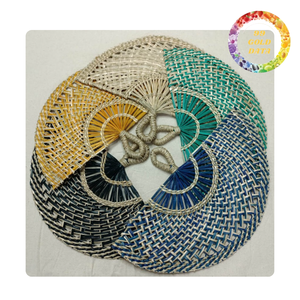 Abanico de mano tejido de algas marinas de paja de algas marinas naturales | Artículo hecho a mano para decoración y regalo | Origen de Vietnam - Product Image 2