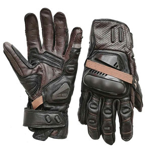 Gants de motocross unisexes en cuir véritable coloré, respirants, imperméables, à écran tactile, fermeture à boucle et crochet, meilleure qualité - Product Image 1