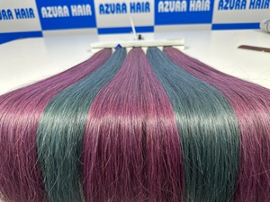 Soldes importantes ! Extensions de cheveux humains vierges Remy AZURA HAIR vietnamiennes en gros, double trame, styles ondulés/bouclés naturels - Product Image 5