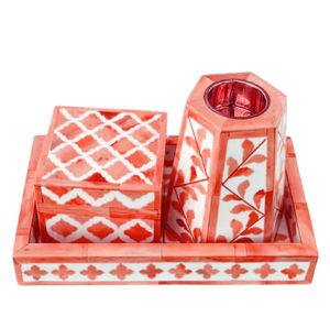 Juego de Quemadores de Incienso Árabes Tradicionales con Incrustaciones de Hueso, Diseño Floral, Regalo de Ramadán para Interiores, Rectangular de 9x6x5 Pulgadas, Aroma Personalizado - Product Image 4