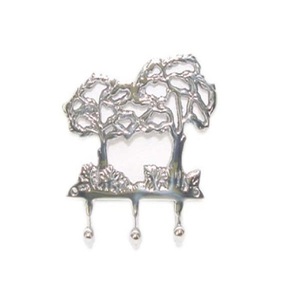 Tree Design Hanging Hooks Aluminum Silver Finished Perfect For Stylish <b>Home</b> Decorative <b>Storage</b> And <b>Organization</b> - Product Image 1