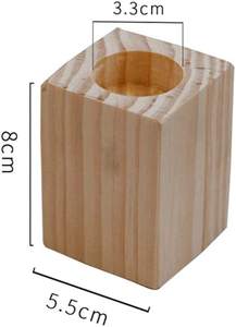 Bougeoir en bois support de bougie en bois 8cm centre de Table bougie bougie tasse pour mariage dîner Table fête - Product Image 6