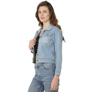 Vestes en jean décontractées pour femmes 2026, respirantes, durables, vente en gros de jeans avec service OEM, veste en jean d'hiver pour femmes - Product Image 3