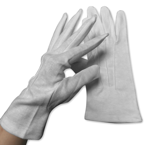 Guantes de algodón Precio barato de fábrica Buena calidad Diseño Premium Guantes de algodón de color blanco de punto personalizados para adultos - Product Image 6