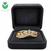 Bague de mariage classique pour femme en or jaune/blanc/rose 14K/18K avec diamant de laboratoire taille ronde personnalisé 0,5-1 carat D VVS certifié IGI