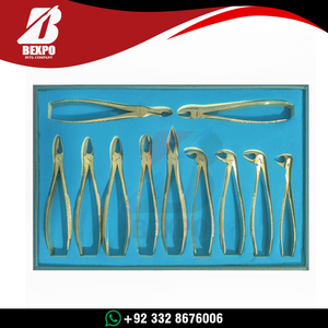 Juego de Instrumentos Bexpo, 10 Pinzas de Extracción Dental de Acero Inoxidable con Patrón Inglés, Instrumentos Quirúrgicos Manuales con Certificación CE - Product Image 4