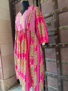 Vestido largo hasta la rodilla estilo bohemio con estampado de tigre para mujer, de algodón suave, hecho a mano, ecológico, para fiestas de verano, natural - Product Image 6