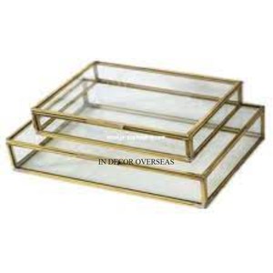 Caja de invitación de boda con marco de Metal dorado y acrílico de primera calidad de diseñador elegante estándar con suministros de cerradura pequeña en forma de corazón - Product Image 4