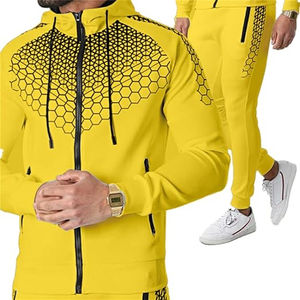 Survêtement décontracté à sublimation pour hommes, avec design personnalisé, à fermeture éclair dernier cri pour hommes avec logo personnalisé, nouvel arrivage en gros - Product Image 5