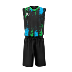 Ensemble Maillot et Short de Basketball Personnalisé pour Homme en Polyester Respirant pour l'Entraînement Estival avec Logo par Sublimation et Nom d'Équipe – Vente en Gros - Product Image 3