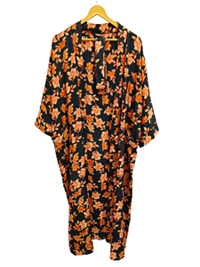 เสื้อคลุมอาบน้ำชุดกลางคืนหลากสีชุดคลุมยาวสำหรับผู้หญิงชุดกิโมโนผ้าไหมส่าหรีสไตล์อินเดียพิมพ์ลายดอกไม้ - Product Image 5