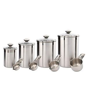 Ensemble de bidons compact en acier inoxydable avec un design élégant adapté aux dortoirs d'appartements, aux petites cuisines et aux fourgonnettes de voyage - Product Image 3