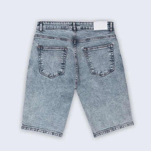 Shorts en jean pour homme à bas prix, 100% coton, streetwear, été, décontracté, extensible, coupe régulière, séchage rapide, avec logo personnalisé - Product Image 2