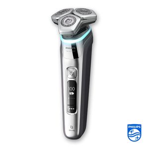 Rasoir électrique homme Wet & Dry avec technologie de réglage automatique, tondeuse escamotable, support de charge et étui de voyage - Norme allemande IPX7 - Product Image 3