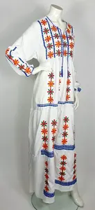 2023 New Design <b>Women</b> <b>Spring</b> Embroidered Maxi <b>Dress</b> <b>for</b> <b>Women</b> Full Sleeves Cotton Embroidery Casual Maxi <b>Dress</b> - Product Image 2