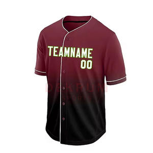 Ensemble de maillots de baseball pour hommes personnalisables en polyester respirant à séchage rapide, grandes tailles, créez votre propre uniforme - Product Image 2