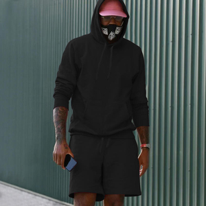 Oferta Caliente: Conjunto de 2 Piezas para Hombre, Traje Deportivo Casual Cortavientos, Pantalones Cortos Estampados para Gimnasio, Sudaderas Oversize con Bolsillos, Tejido Ligero de Verano - Product Image 6