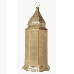 High Quality Brass <b>Vintage</b> Embossed <b>Lantern</b> With Polish Finished For Tabletop Decor Arabic <b>Lantern</b> For Home Decoration - Product Image 4
