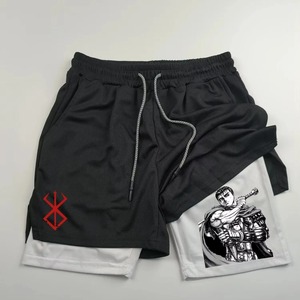 กางเกงขาสั้นเล่นกีฬาขาสั้น2 in 1ของผู้ชายกางเกงวิ่งออกกำลังกายระบายอากาศได้ดีแห้งเร็ว - Product Image 6