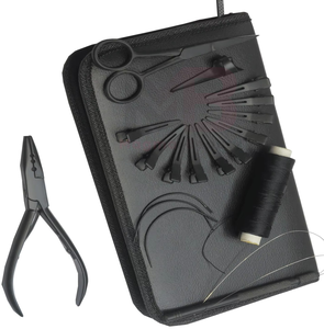 ชุดอุปกรณ์ต่อผมคุณภาพสูงแบบกำหนดเอง กรรไกรขนาดเล็ก คีม ตัวช่วยทำห่วง พร้อมคลิป สำหรับใช้ในร้านเสริมสวย โดดเด่นสำหรับการซื้อ - Product Image 2