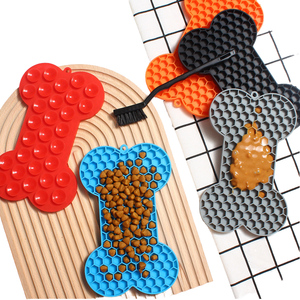 En iyi miktar çevre dostu köpek maması kasesi yemekleri katı silikon bulaşık makinesi yavaş besleme köpek plaka taşınabilir kedi hayvan çanak açık - Product Image 6