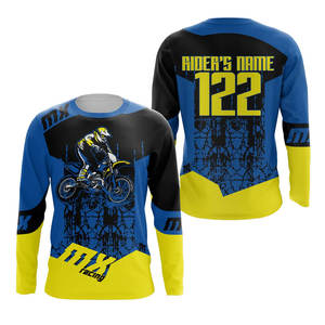 Camisetas de Motocross de Todos los Tamaños, Personalizadas con Impresión, Transpirables, con Tela Antibacteriana y Protección Contra el Viento - Product Image 1