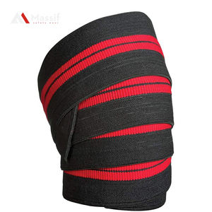 Gym Sports Elastic Knee Wraps <b>Weight</b> <b>Lifting</b> Bandage Wraps Weightlifting Knee Wraps - Product Image 1