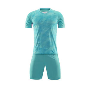 Venta al por mayor de fábrica, camiseta de entrenamiento de fútbol unisex, conjunto corto, con logotipo diseño personalizado, impresión por sublimación, uniforme de ropa de fútbol para niños - Product Image 1