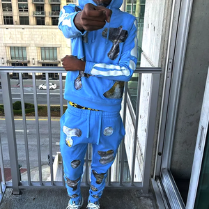 Conjunto de Sudadera con Capucha para Entrenamiento de Invierno, Unisex, Personalizable (OEM), Tallas Grandes, 100% Poliéster, Venta al Por Mayor para Ropa Deportiva Masculina y Femenina - Product Image 2