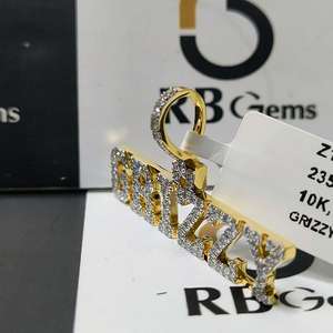 Hip Hop Jewelry <b>Mens</b> Iced Out Custom Letter Pendant 925 Sterling Silver VVS Moissanite Diamond Number Name Initial Logo Pendant - Product Image 3
