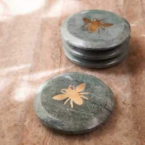 Natural Marble Coaster Set Premium Stone Drink Coasters for Dining <b>Table</b> Home Hotel Restaurant Bulk - Product Image 4