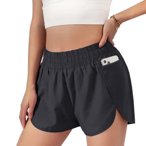 Short de gym pour femme 2 en 1 tenue d'été respirante vêtements d'entraînement de course avec impression personnalisée du logo OEM et vêtements de marque privée - Product Image 1