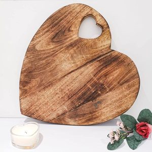 Planche à découper en bois en forme de cœur, épaisseur 1,5 cm, préparation des aliments en cuisine, service, fabricant en gros OEM - Product Image 2