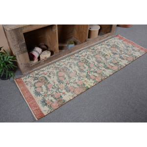 พรมสไตล์ตุรกีโบราณลายเบจสีเขียวงานปะผ้าขนแกะ2.1x6.7ft สี่เหลี่ยมขนาดใหญ่สำหรับตกแต่งห้อง - Product Image 5