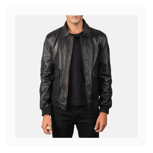 Chaqueta de cuero original casual para hombre chaqueta de cuero clásica con cremallera chaqueta de cuero personalizada producto para la venta - Product Image 4