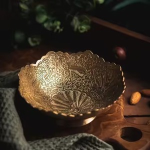 Cuenco Decorativo de Latón para la Mesa de Ramadán Iftar, que Brinda un Toque de Lujo y un Estilo Tradicional - Product Image 2