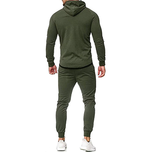 Ensemble de survêtements 2 pièces décontractés pour homme Top à capuche à manches longues + pantalon de jogging à cordon de serrage pour homme - Product Image 2