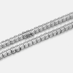 Chaîne cubaine épaisse ultime avec moissanite, plaquée argent alliage - Cadeau hip-hop - Product Image 3