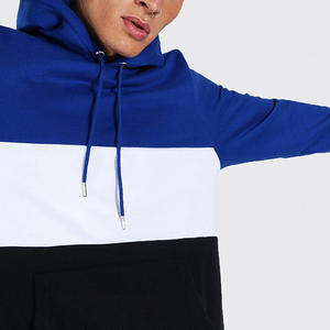 Sudadera con capucha de último diseño de bloque de Color de lana ligera para hombres 2025 nueva llegada Impresión de logotipo personalizado precio al por mayor de alta calidad - Product Image 3