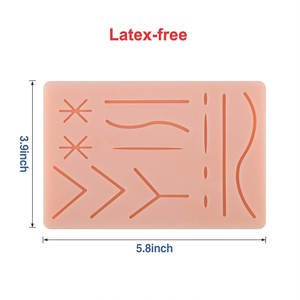 ชุดฝึกเย็บแผลแบบสมบูรณ์แผ่นซิลิโคนสำหรับงานสัตวแพทย์เครื่องมือทางการแพทย์ทำจากสเตนเลสสตีลใช้สำหรับฝึกมือ - Product Image 5