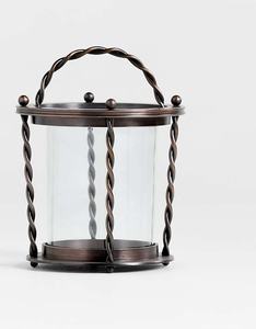 Lanterne extérieure de qualité supérieure de fabrication indienne avec insert ouragan en verre Construction en fer avec finition mate ou brillante essuyable - Product Image 2