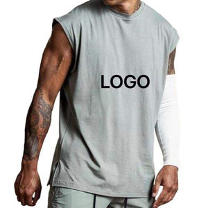 Cotton <b>Men'S</b> <b>Tank</b> <b>Tops</b> Gym Fitness Wear 100% Cotton Gym <b>Tank</b> <b>Top</b> Muscle Fit Curved Hem Fitness Shirts Workout <b>Men'S</b> <b>Tank</b> <b>Tops</b> - Product Image 1