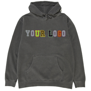 Sudadera con capucha de fitness regular de manga larga personalizada para hombre, nueva ropa de moda de invierno, diseño bordado con estampado Digital, teñido liso - Product Image 6