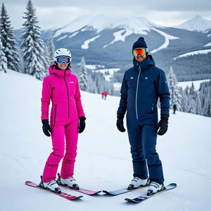 ชุดจั๊มสูท, ชุดสกีกันน้ำปี 2025 สำหรับผู้หญิง ชุดสโนว์บอร์ด ชุดฤดูหนาวแบบมีซิป มีฮู้ด หลายสี ชุดสกีสำหรับผู้หญิงและผู้ชาย - Product Image 3