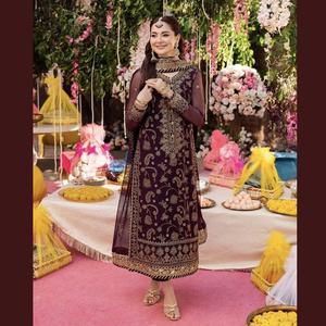 Robe de soirée d'été modeste pour femmes, broderie de logo personnalisée, mode simple, droite, en mousseline de soie pakistanaise, nouvelle boutique de qualité supérieure - Product Image 5