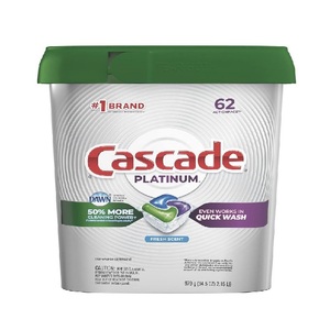 Cascade Dishwasher Pods Platinum 62 Pods Per Case Fresh Scent Removes <b>Grease</b> and Stains Cheap Wholesale - Product Image 3