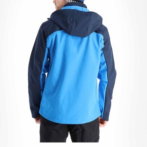 Chaqueta cortavientos de lana ligera para hombre de alta calidad impermeable al aire libre con capucha cuello alto cierre de cremallera personalizado al por mayor - Product Image 5