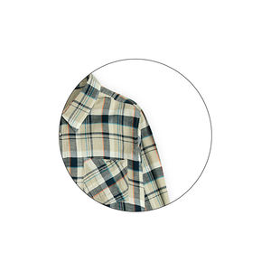 Chemise à carreaux en flanelle classique pour hommes Chemises à manches longues boutonnées décontractées 2 poches poitrine Poignets réglables - Product Image 4