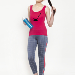 Camiseta sin mangas ajustada de verano para mujer, camiseta informal de algodón/fibra de bambú, ropa transpirable de talla grande para uso en el gimnasio - Product Image 4